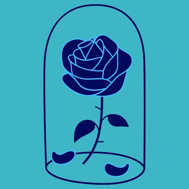 Logo de roses bleues
