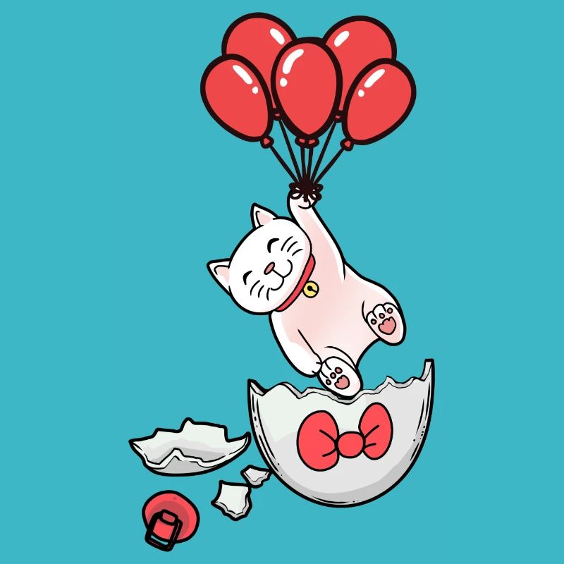 Cat Birth Baby Balloons Eggshell Hatch