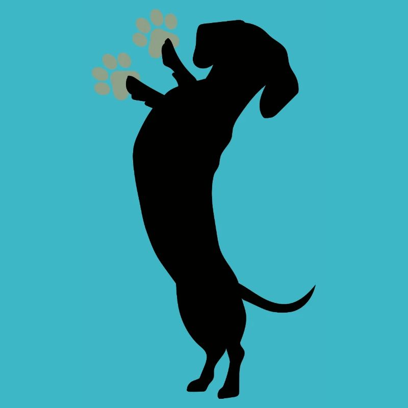 Adorable design de silhouette de teckel