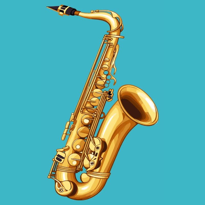 Motif du saxophone doré