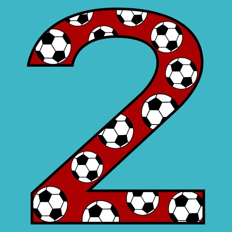 2. Geburtstag Fußball rot