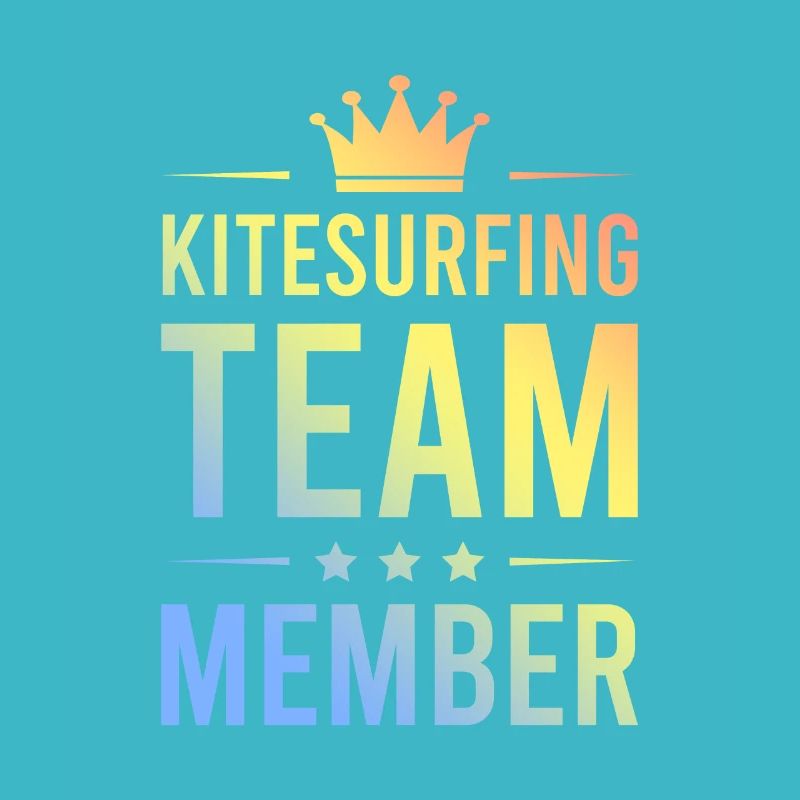Équipe de kitesurf colorée