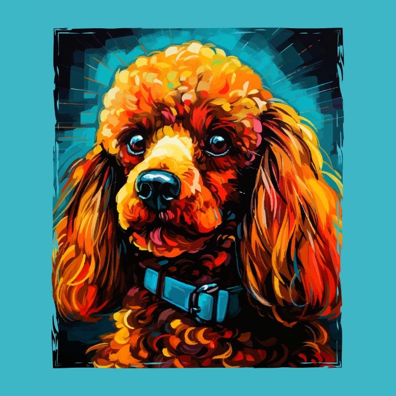 Portrait de chien caniche