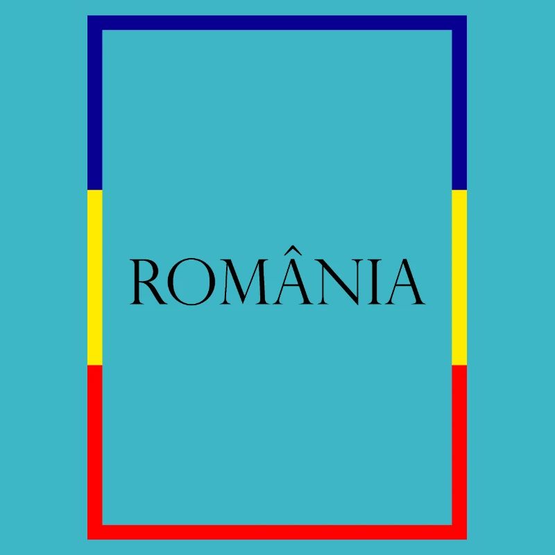 Romania România Statement Lettering with Flag