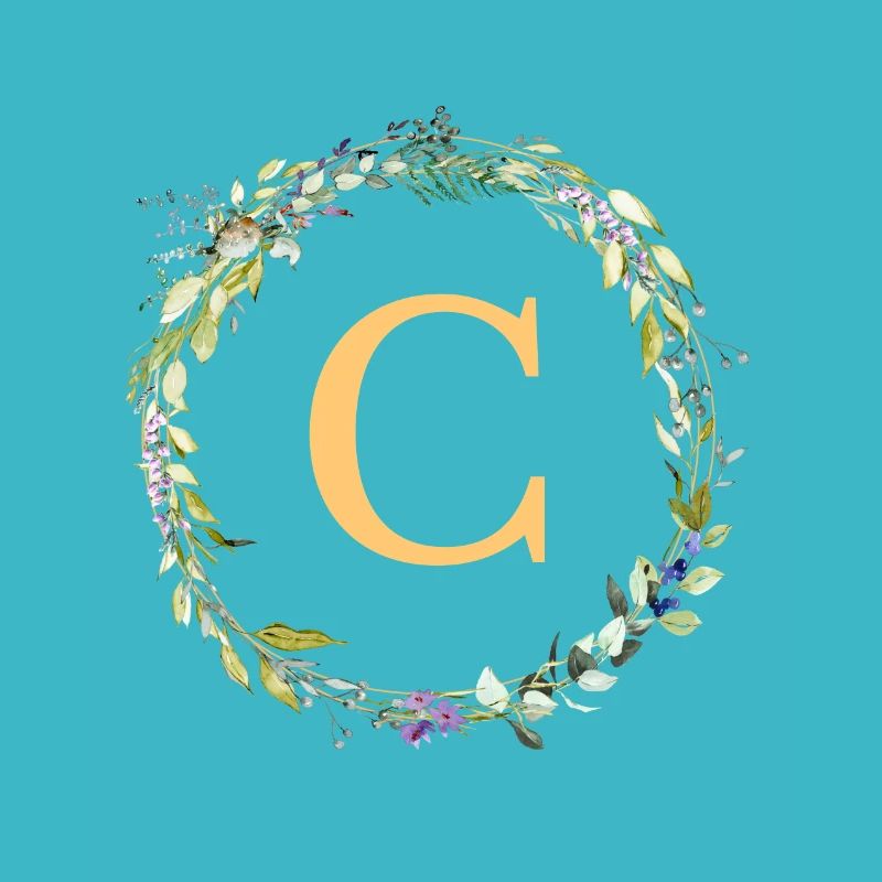 C Monogramme Couronne d’Eucalyptus