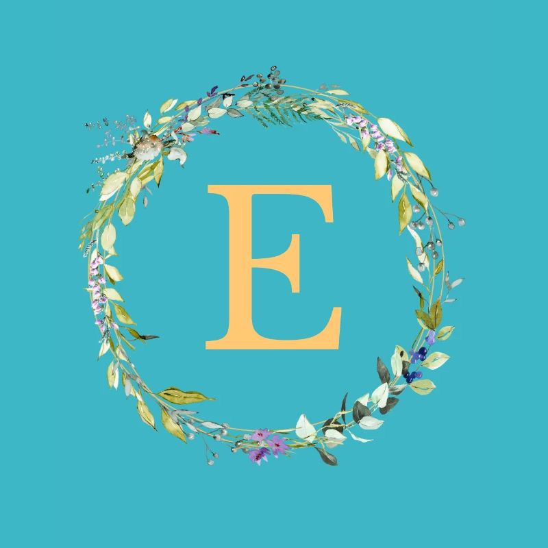 E monogramme Couronne d’Eucalyptus