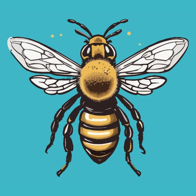 Conception esthétique d’abeille d’abeille d’apiculteur