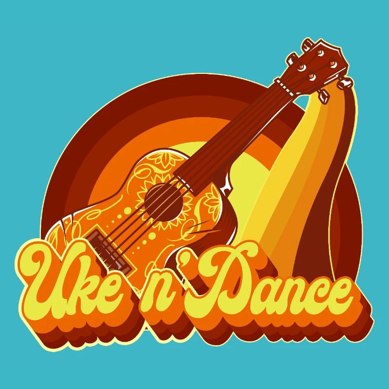 Hawaiian Ukulele Uke Retro 70s