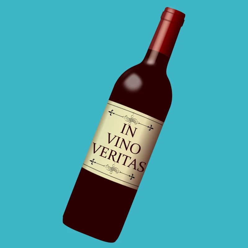 bouteille de vin en vino veritas