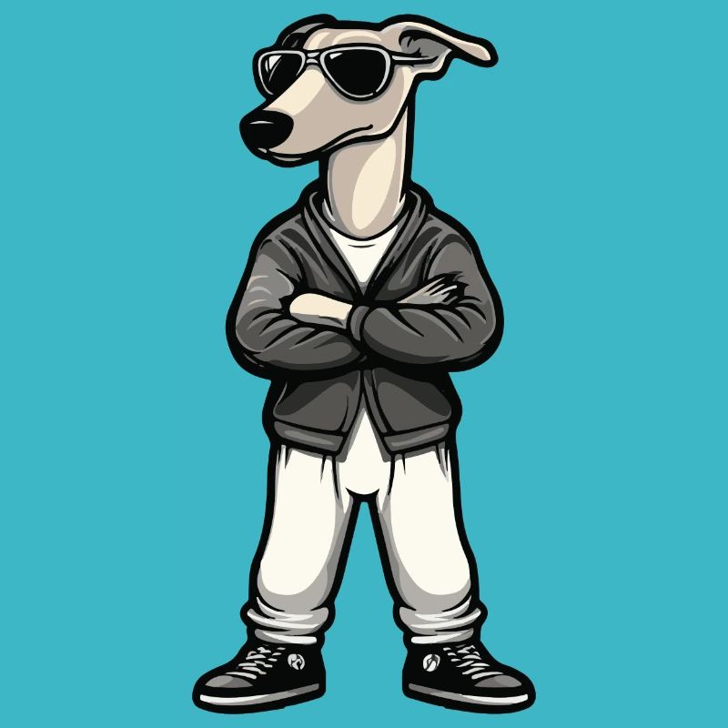 Greyhound Hund Comic