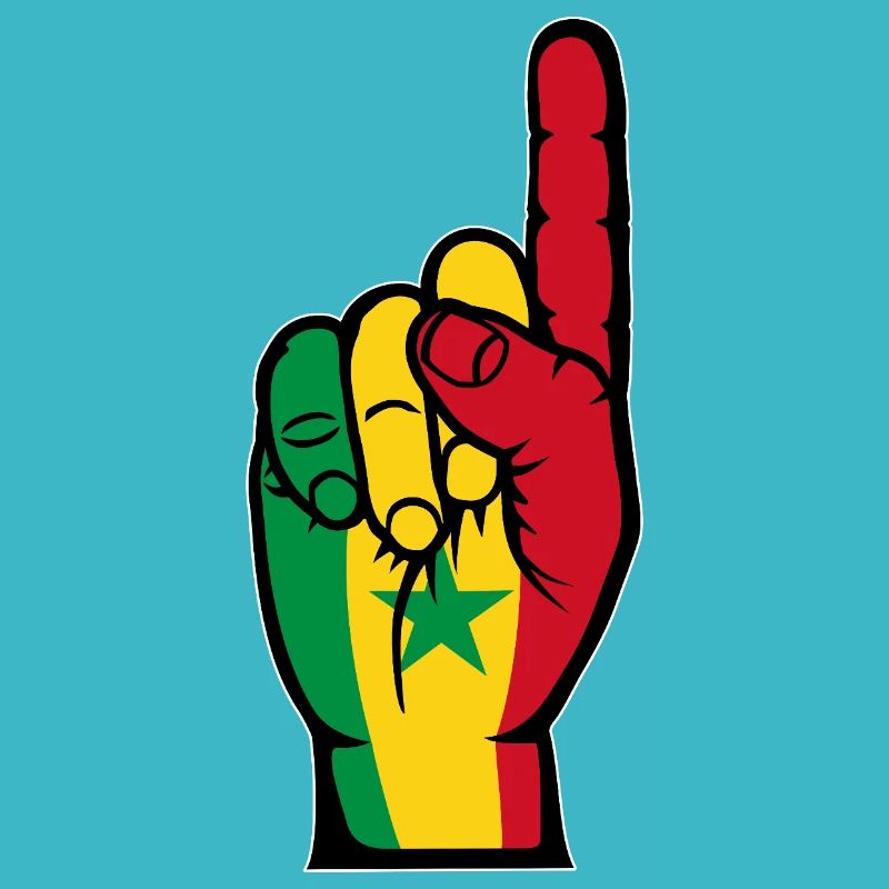 Main du drapeau du Sénégal