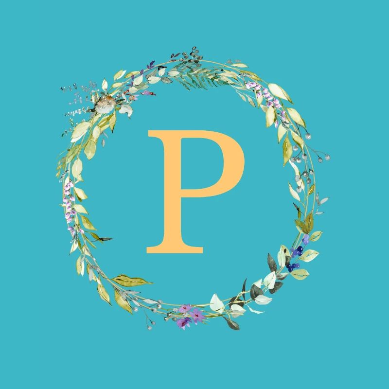 P Monogramm Eukalyptus-Kranz