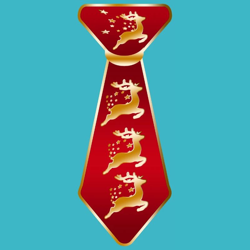 Cravate festive silhouette de renne