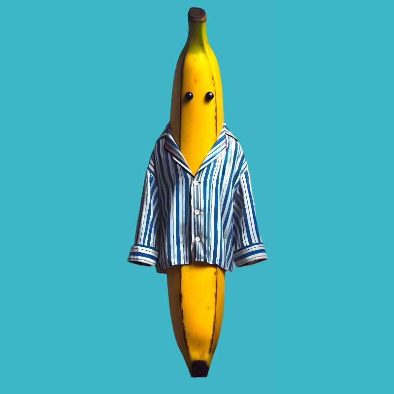 Banane im Schlafanzug