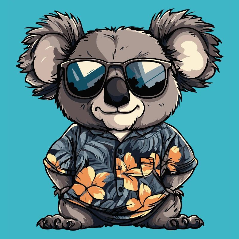 Koala Comic Cool Sommer
