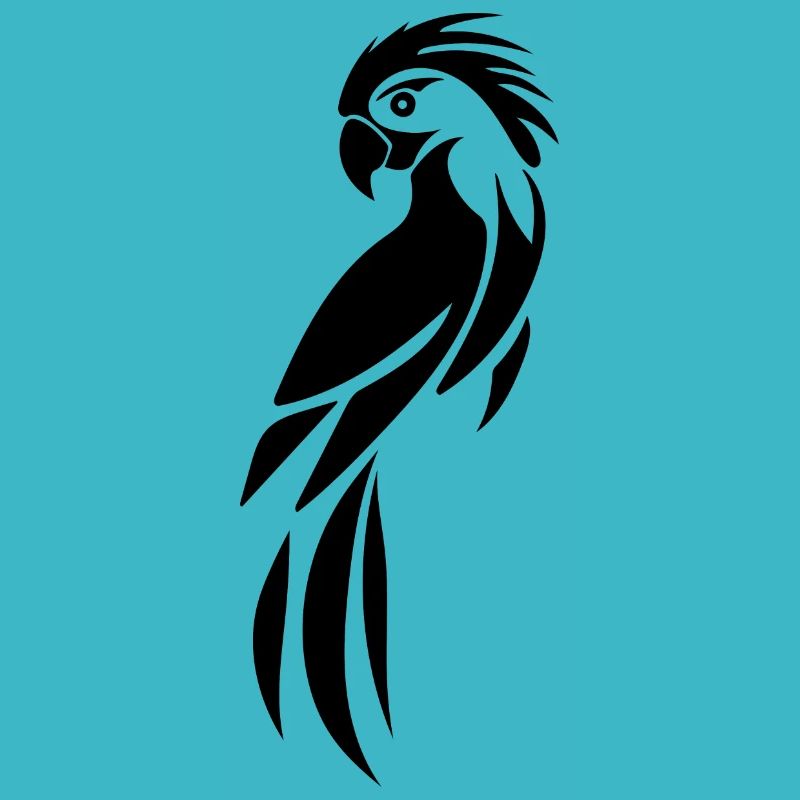 Mignon Perroquet Tatouage Portrait Oiseau Dessin