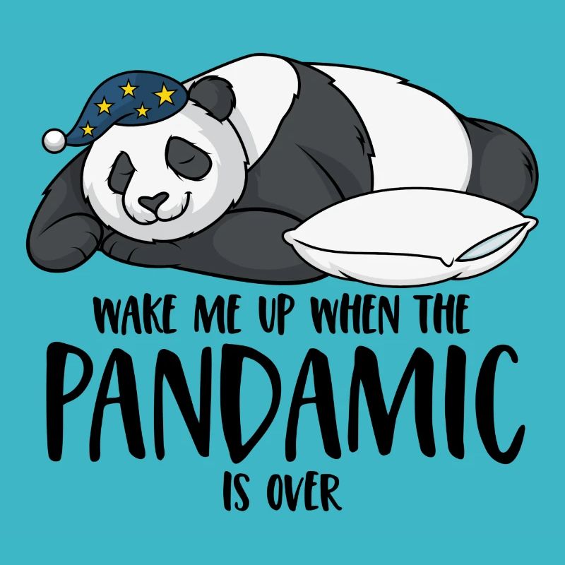 Panda Spruch Wake me up when the pandamic is over