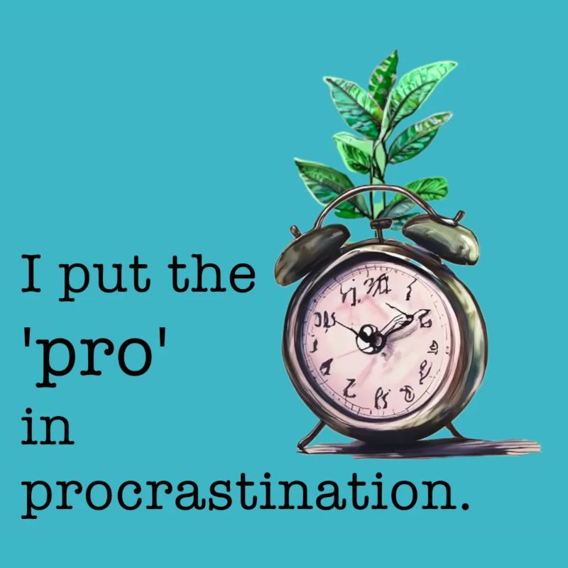 Je mets le « pro » dans la procrastination. Citation amusante