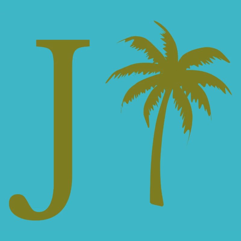 Lettre j vert Palm