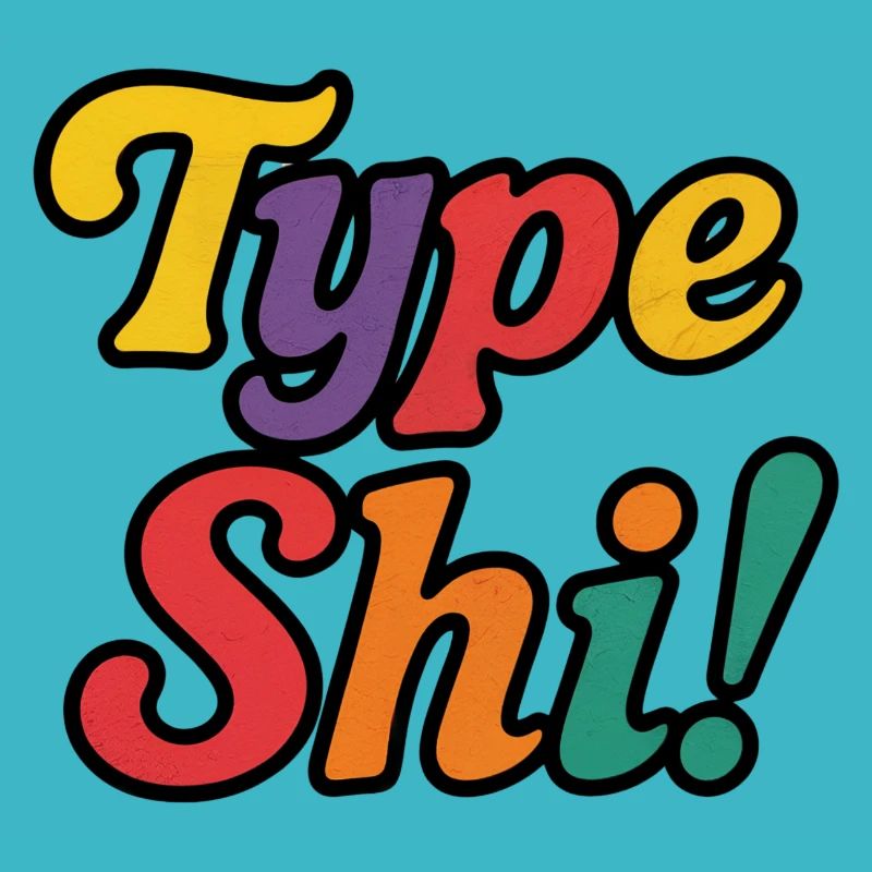 Tapez Shi ! – Conception de texte colorée, tendance et audacieuse