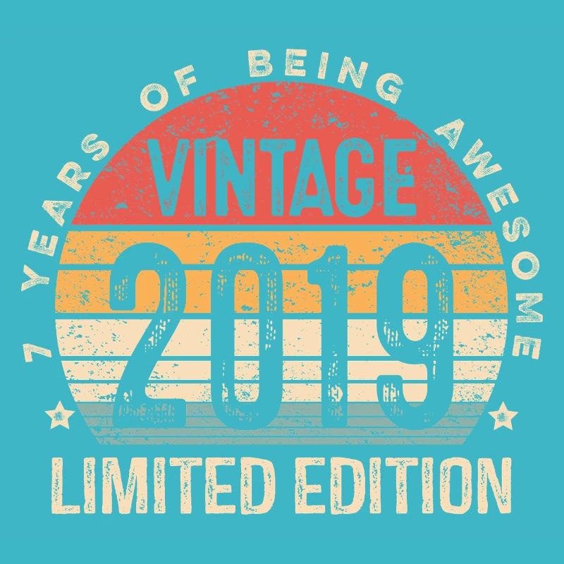 Édition limitée vintage 2019 7e anniversaire de 7 ans