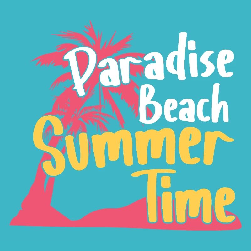 Design rétro d’été à Paradise Beach