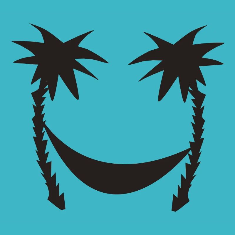 Palmier sourire paradisiaque avec hamac