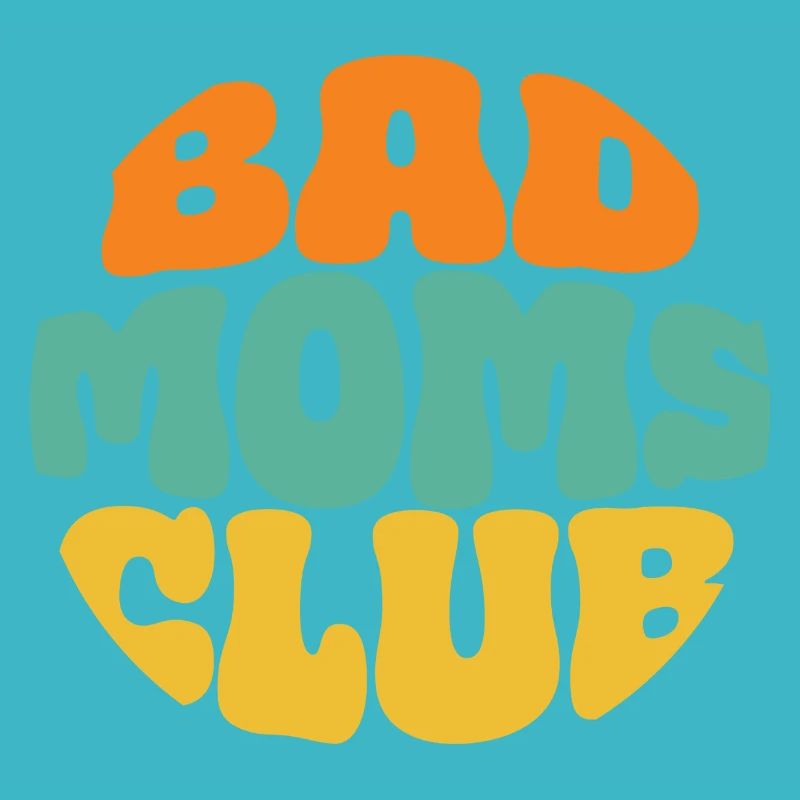 bad moms club retro logo kreis