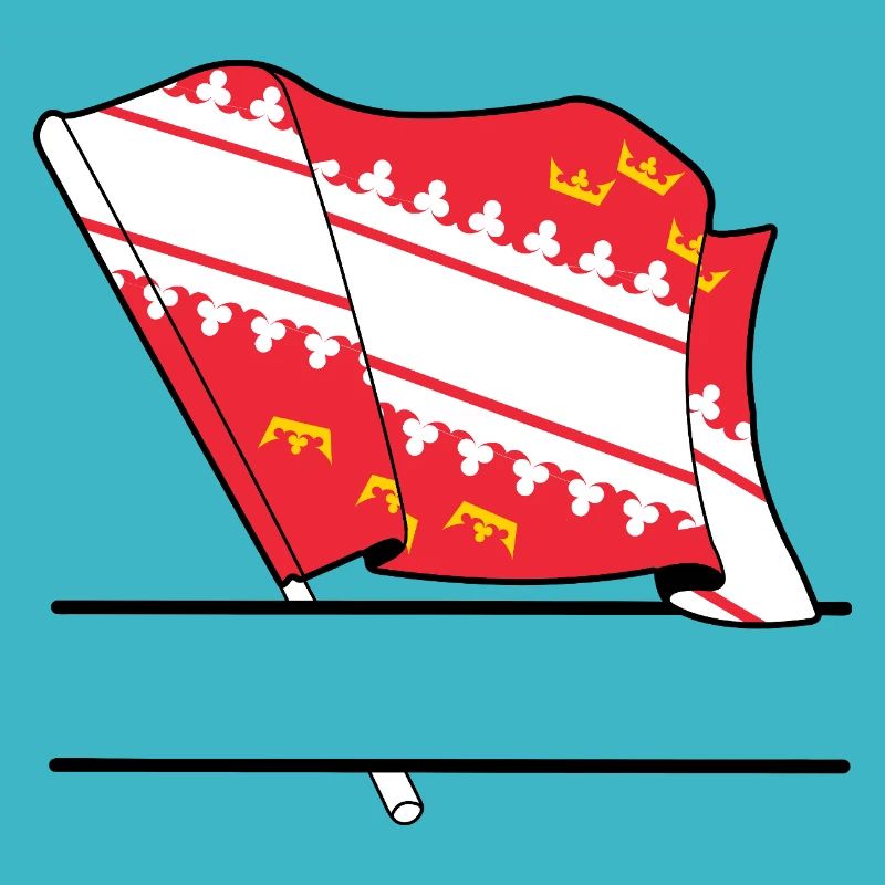 Elsass-Flagge mit Textfeld