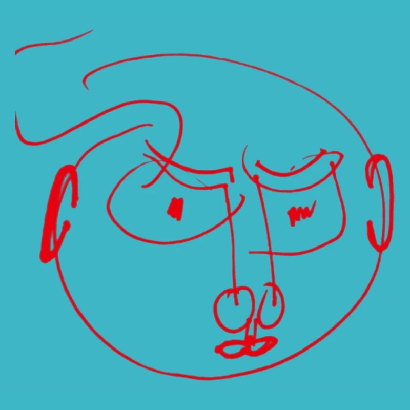 Abstract Red Artist Face Gift