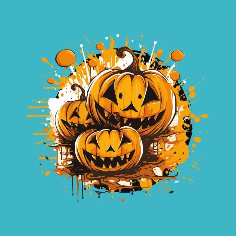 Éclaboussures de citrouille Art d’Halloween