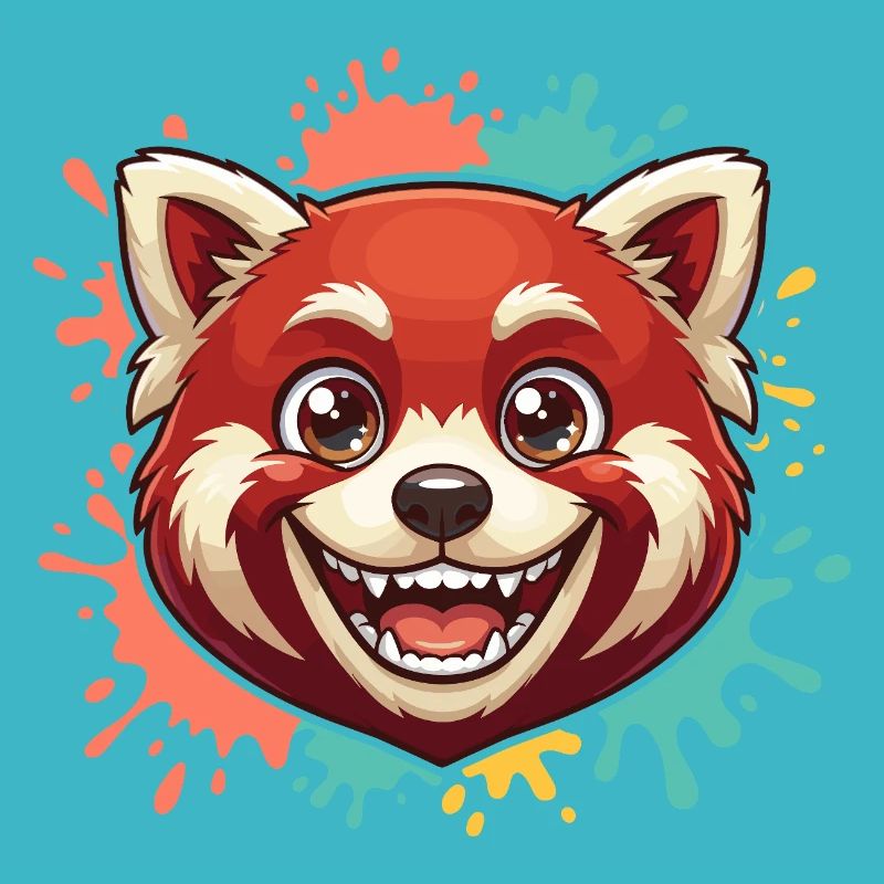 Panda Rouge Éclaboussure