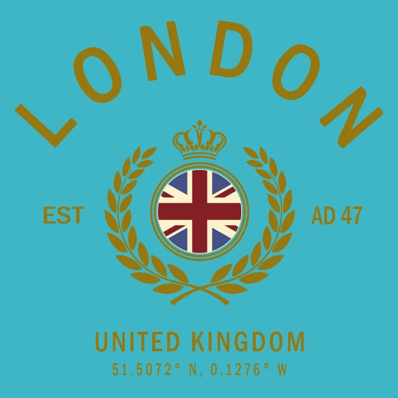 Écusson Londres Drapeau UK doré