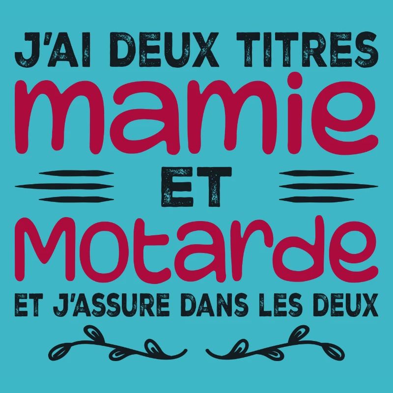 Zwei Granny- und Biker-Titel | Oma | Motorrad