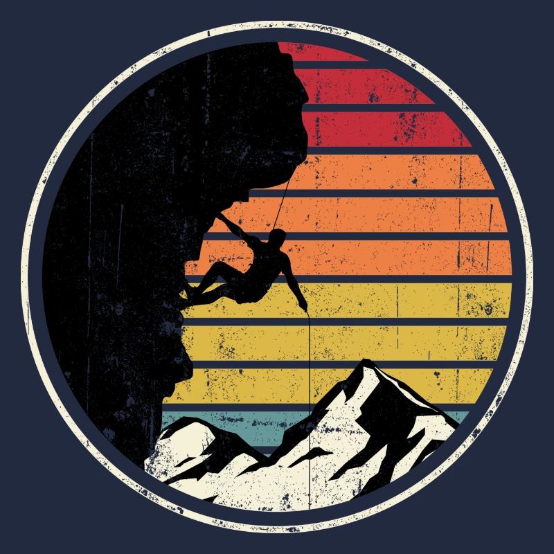 Sunset Summit Climber Silhouette