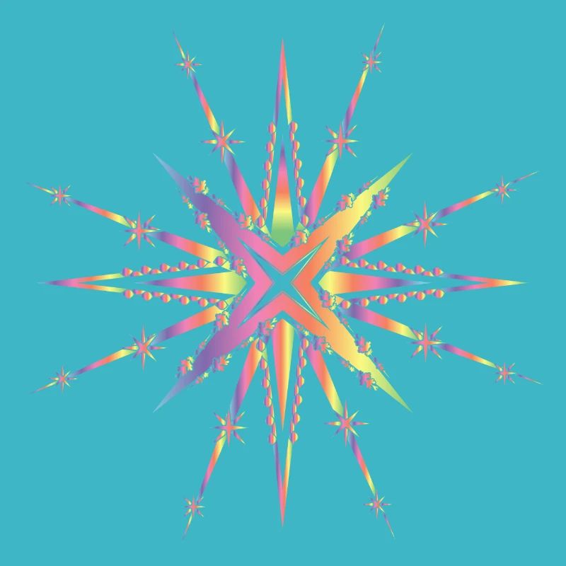 Étoile rayonnante aux couleurs délicates de l’arc-en-ciel