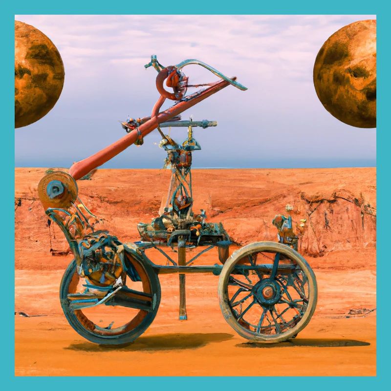 Mars car dans le style steampunk