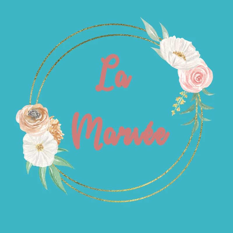 La Mariée - frame or et fleurs