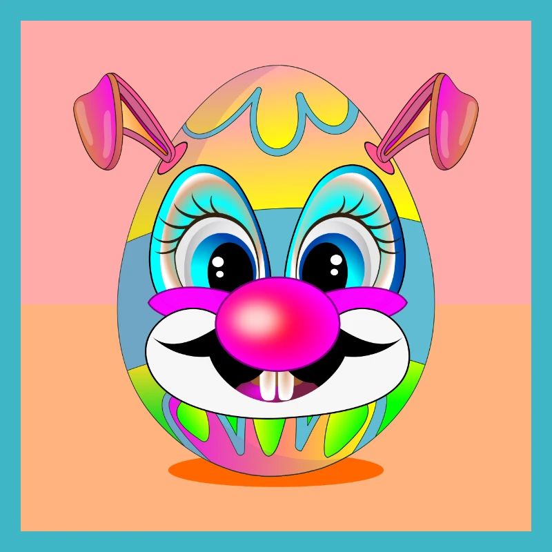 EASTER EGGS CLOWN EASTER BUNNY