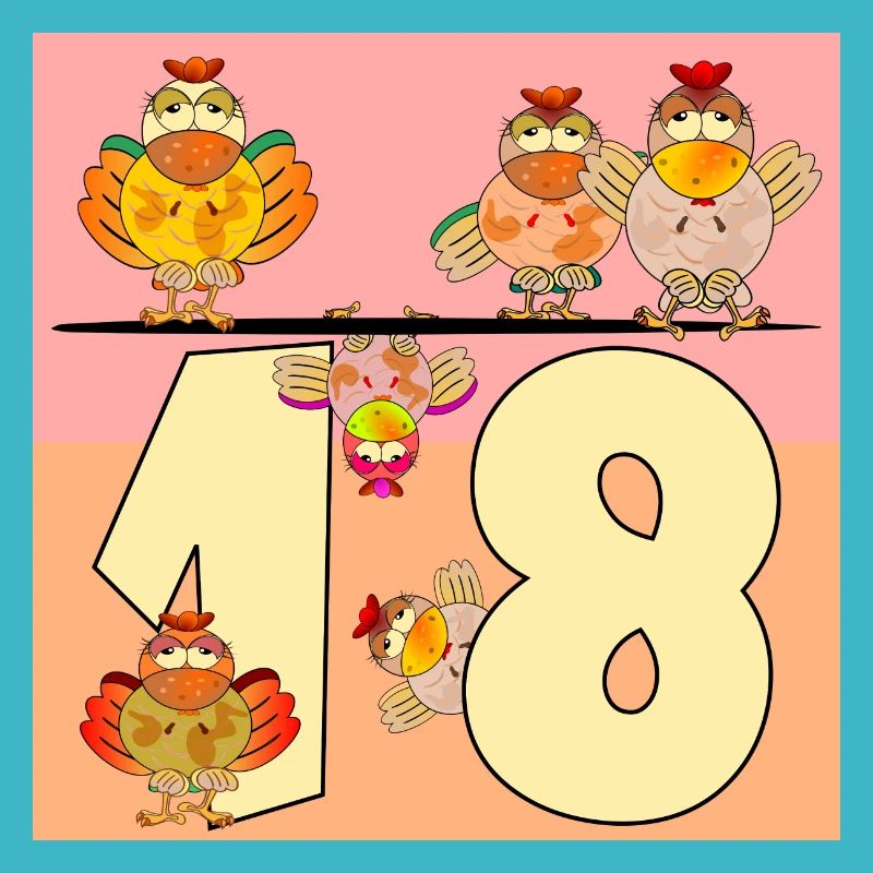 Poules de dix-huit ans - 18e anniversaire