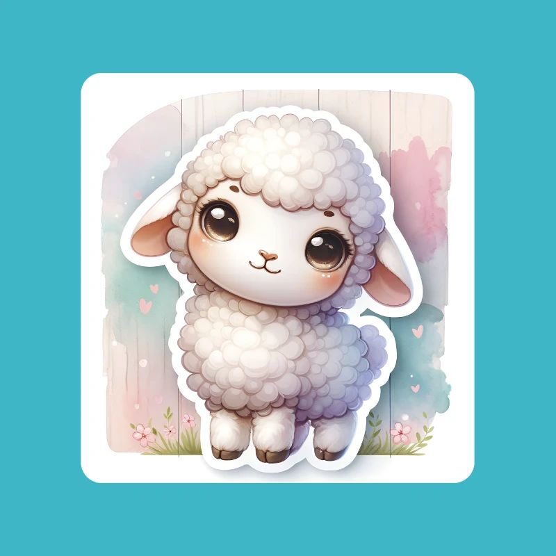 Un mouton de Pâques doux avec de la laine moelleuse