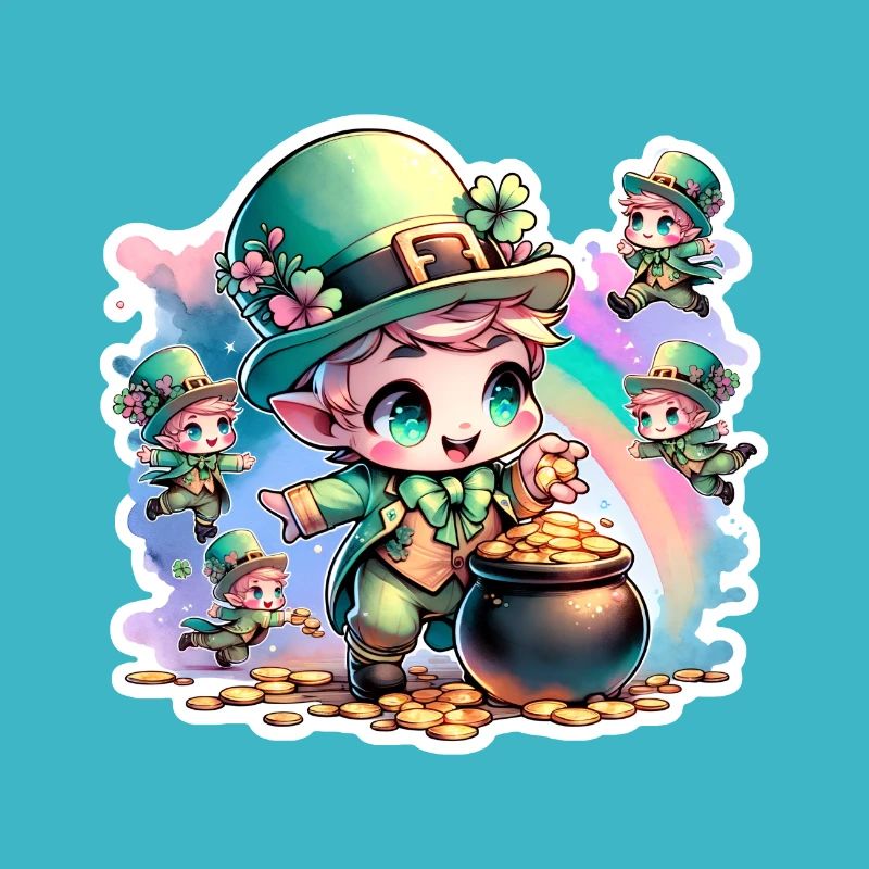 Lutins Chibi de la Saint-Patrick