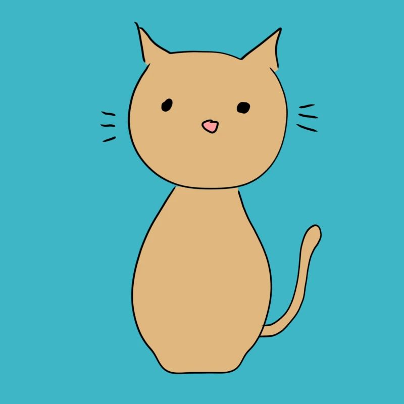 Chat Animal Symbole Mignon Marron