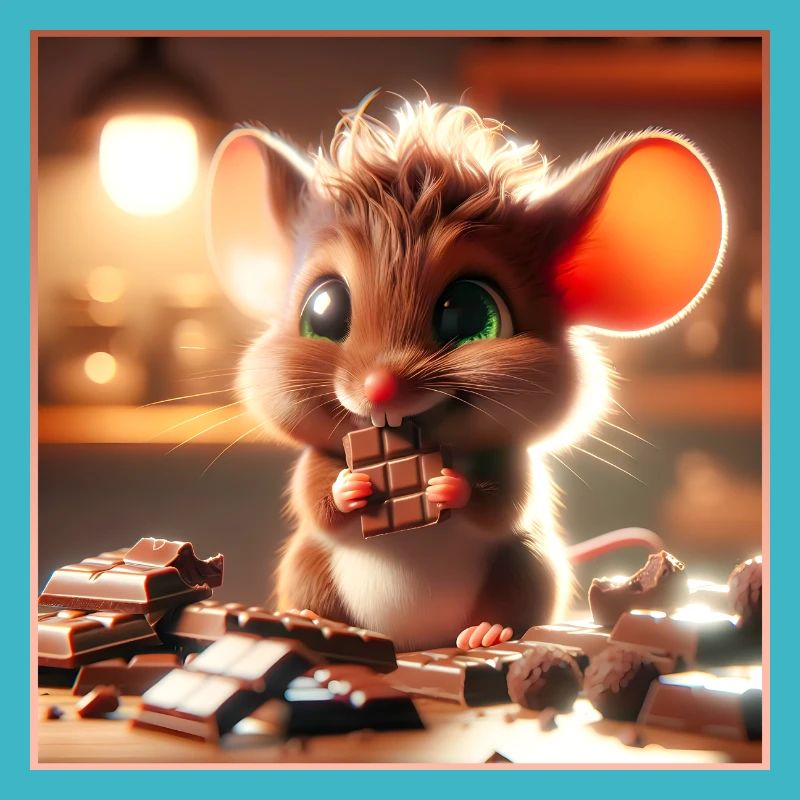 Petite souris en chocolat