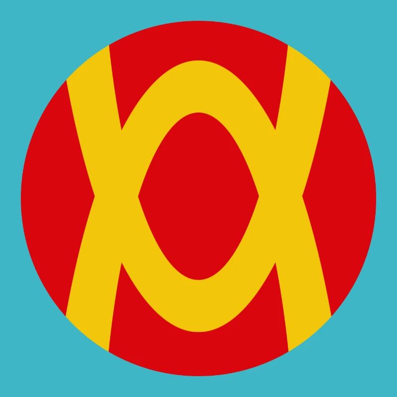 Jeu abstrait de couleurs avec contraste rouge-jaune