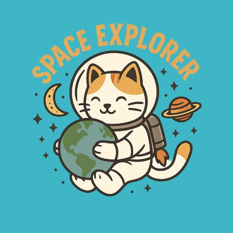 Space Explorer – Kawaii Astronaut Katze