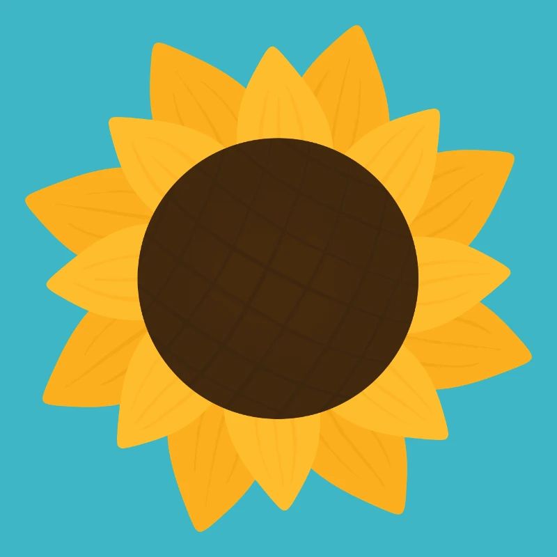 Sunny Sunflower Botanical Pattern