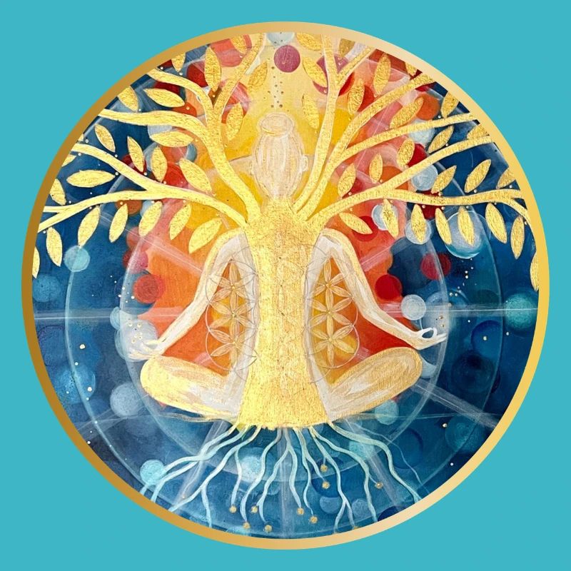 Lebendige Baum-Meditation Illustration