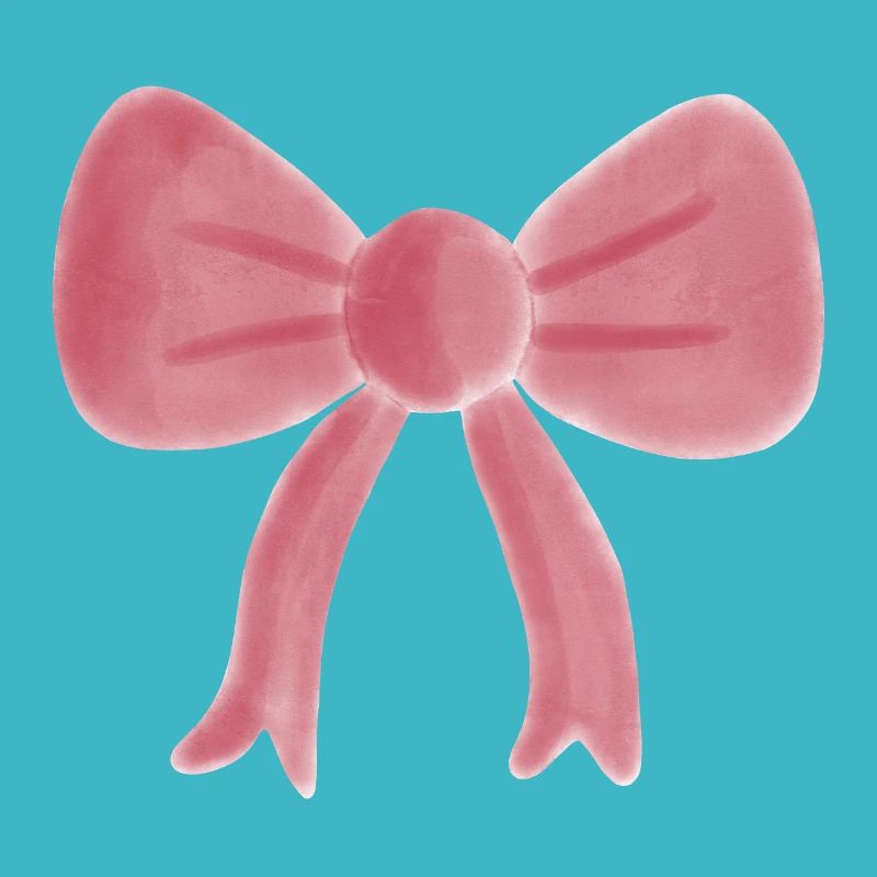 Pastel Pink Watercolor Bow