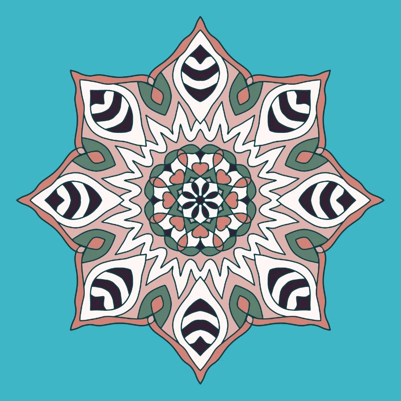 Motif de mandala de ton de terre